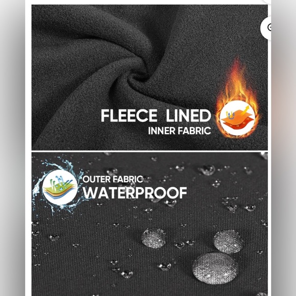 Hiauspor Men's Fleece Lined Hiking Pants Waterproof  Hunting Pants Navy new - Picture 4 of 14